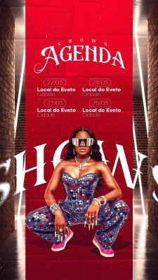 Story Flyer Agenda de Shows Evento PSD Editável