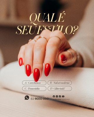 Manicure Esmaltação Qual Seu Estilo PSD Editável