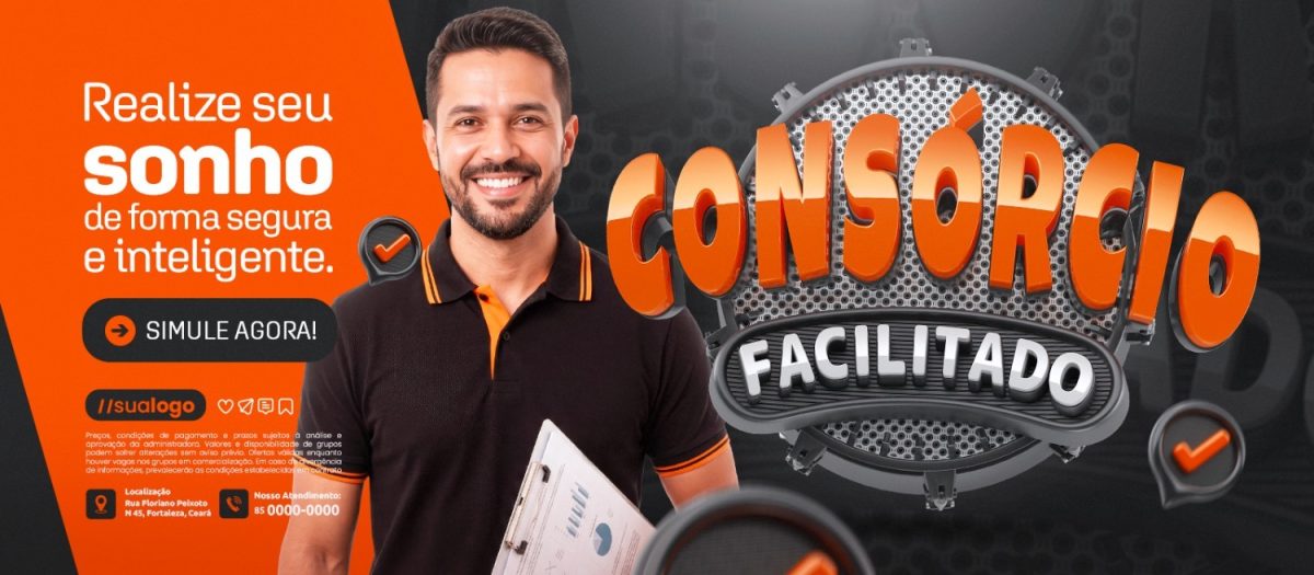 Consórcio Facilitado Realize seu Sonho Simule Agora PSD Editável