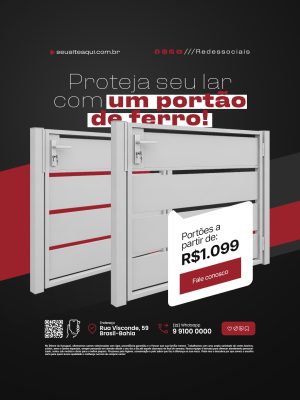 Serralheria Portão de Ferro Proteja Seu Lar PSD Editável