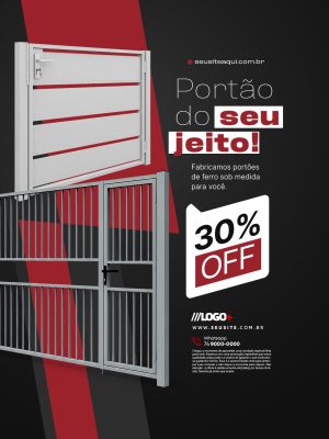 Portão do Seu Jeito Fabricamos Portões de Ferro PSD Editável