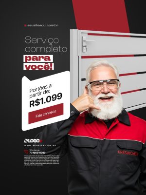 Serralheria Portões Serviço Completo Para Você A Partir de R$1.099 PSD Editável