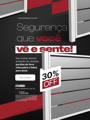 Serralheria Portão Segurança Que Você Vê E Sente 30% Off PSD Editável