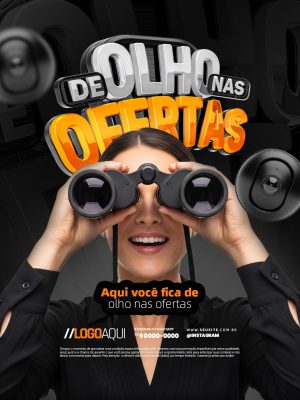 Aqui Você Fica de Olho Nas Ofertas De Olho Nas Ofertas Promoção PSD Editável