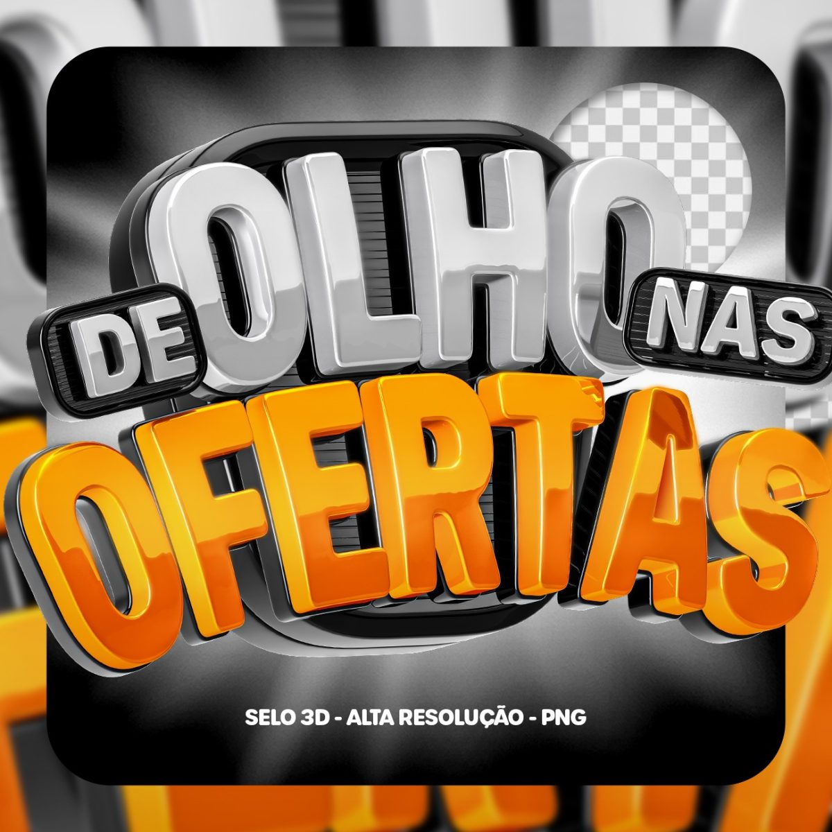 Selo 3D De Olho Nas Ofertas PSD 