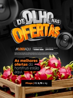 De Olho Nas Ofertas As Melhores Ofertas Hortifruti PSD Editável
