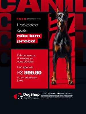 Cachorro á Venda Lealdade Que Não Tem Preço PSD Editável