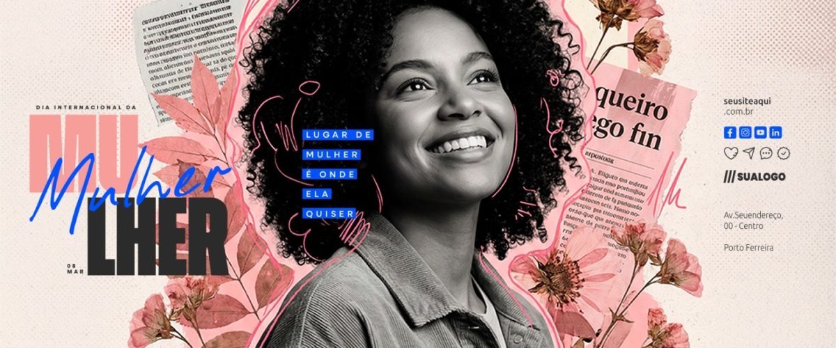 Carrossel Dia Internacional da Mulher 08 de Março PSD Editável