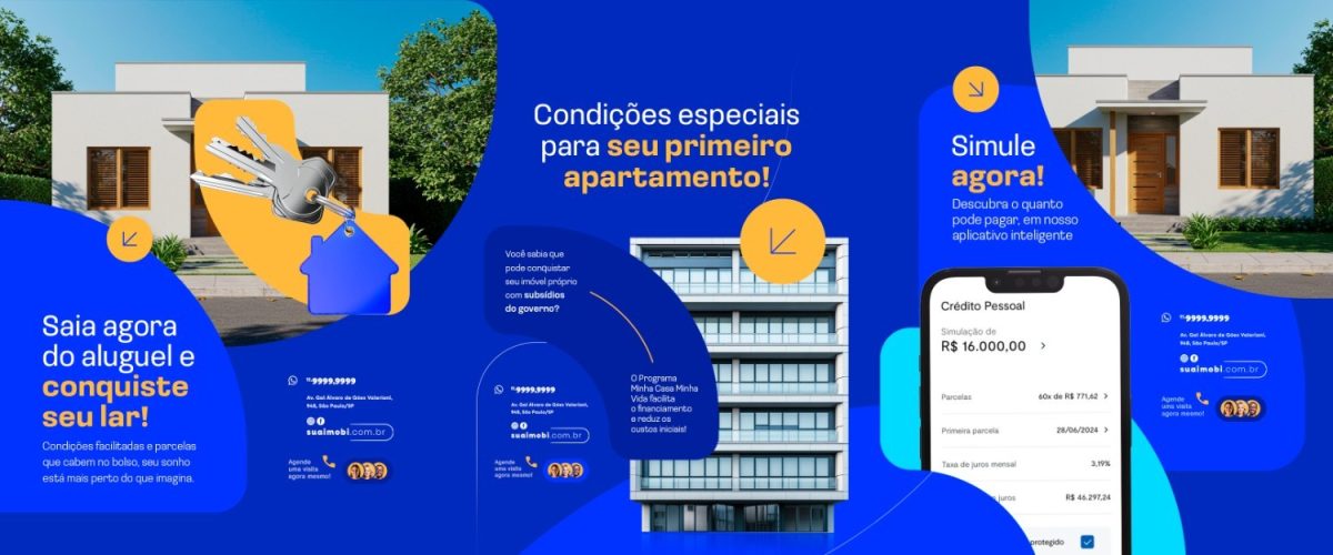 Carrossel Imóveis Simule Agora Seu Primeiro Apartamento Saia do Aluguel PSD Editável