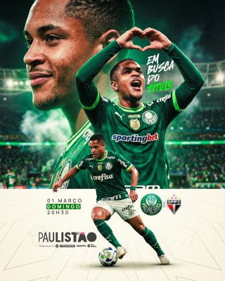 Paulistão 01 Março Domingo Esportivo Palmeiras x SPFC PSD Editável