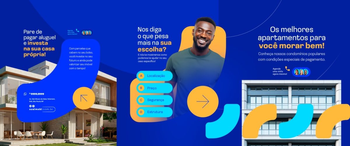 Carrossel Imóveis Pare de Pagar Aluguel e Invista Hoje PSD Editável