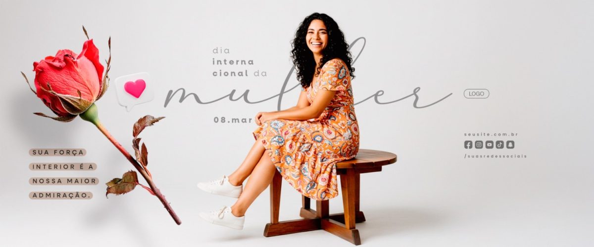 Carrossel Dia Internacional da Mulher 08 de Março PSD Editável