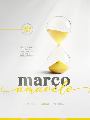 Março Amarelo Conscientização Endometriose Design Informacional PSD Editável
