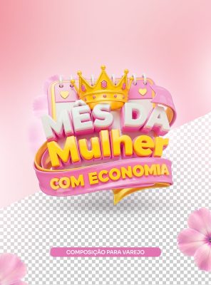 Mês da Mulher Com Economia Varejo Criativo PSD Editável