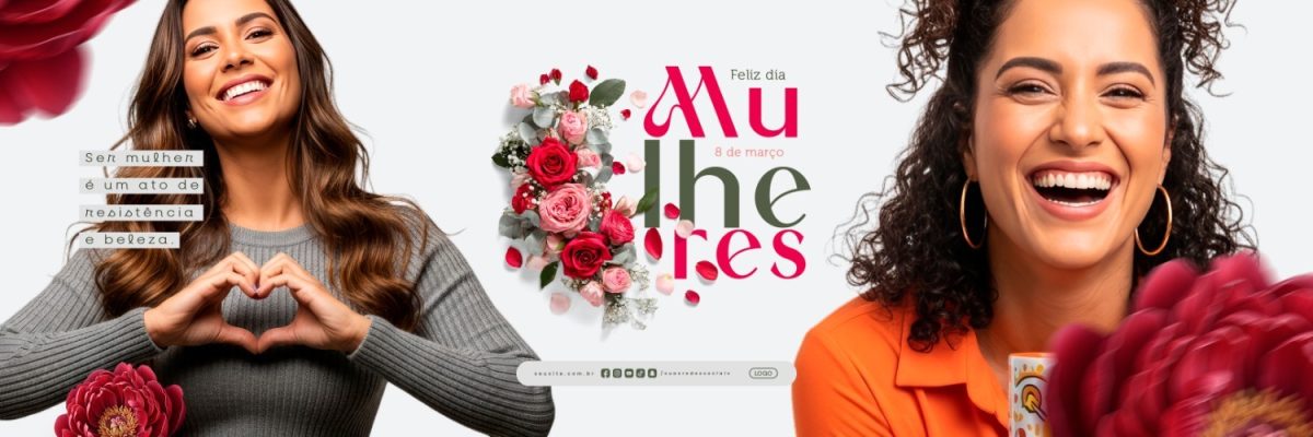 Carrossel Dia das Mulheres 08 de Março PSD Editável