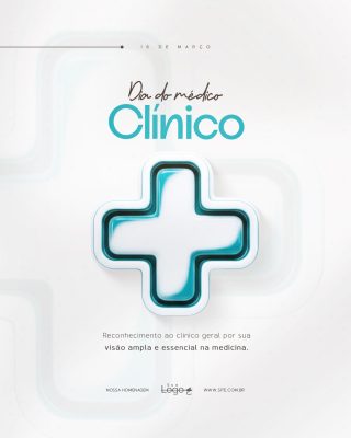 Dia do Médico Clínico 16 de Março Social Media PSD Editável