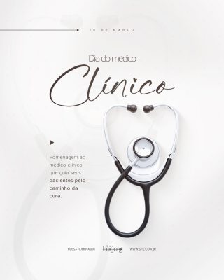 Dia do Médico Clínico 16 de Março Social Media PSD Editável