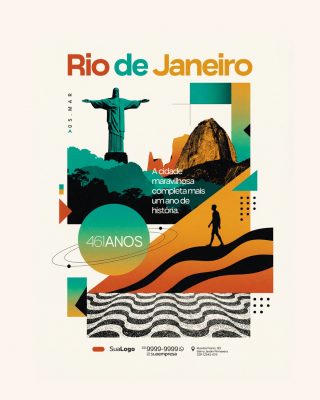 Rio de Janeiro Aniversário da Cidade Maravilhosa PSD Editável