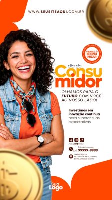 Story Dia do Consumidor Ofertas e Descontos Stories Instagram PSD Editável