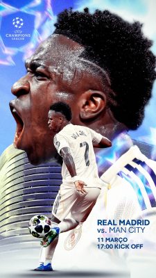Futebol Champions League Real Madrid vs Man City 11 Março 17:00 PSD Editável