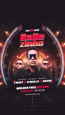 Bailezinho Sex 23 Mar Twist O Malla Brzin Ingresso Salvador PSD Editável