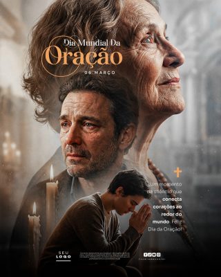 Dia Mundial Da Oração 06 Março Poster Religioso PSD Editável
