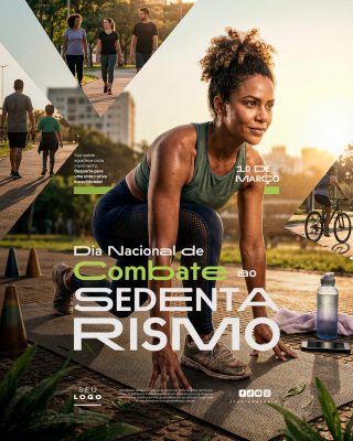 Dia Nacional de Combate ao Sedentarismo 10 de Março PSD Editável