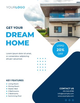 Imóveis GET YOUR DREAM HOME Desconto de 20% PSD Editável