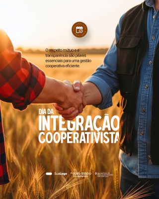 Dia da Integracao Cooperativista Poesia e Pelo Campo PSD Editável