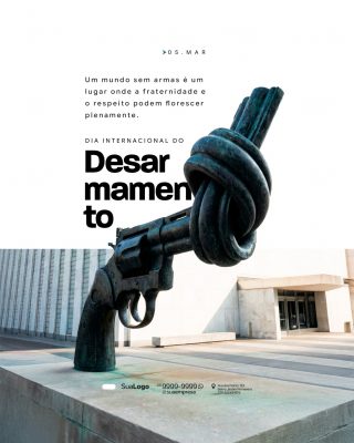 Dia Internacional do Desarmamento Arte Pacífica PSD Editável