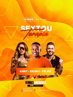 Flyer próximos Shows Evento Sextou Terapia PSD Editável
