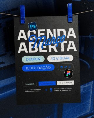Agenda Aberta Março Design PSD Editável