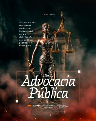 Dia da Advocacia Pública Marque esta data PSD Editável