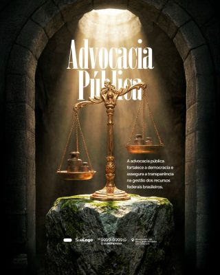 Advocacia Pública Balança da Justiça Informações Relevantes PSD Editável