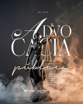 Advocacia Pública Consultoria Jurídica Post Social Media PSD Editável