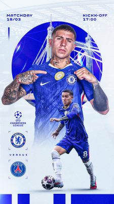 Futebol Champions League Chelsea vs Paris Matchday 18/03 PSD Editável