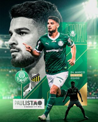 Paulistão Final Palmeiras 04 Março Quarta Design Futebol PSD Editável