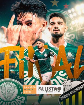 Final Paulista Campeonato de Futebol Grêmio Novorizontino PSD Editável