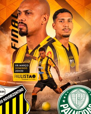 Paulistão Jogo Final Novorizontino Futebol Campeonato Esportivo PSD Editável