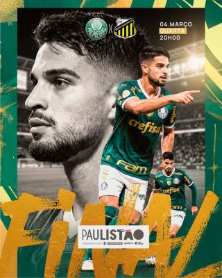 Paulistão Palmeiras e Novorizontino Futebol 04 de Março PSD Editável