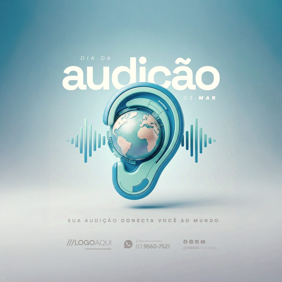 Dia da Audição 03 Março Conecte-se PSD Editável