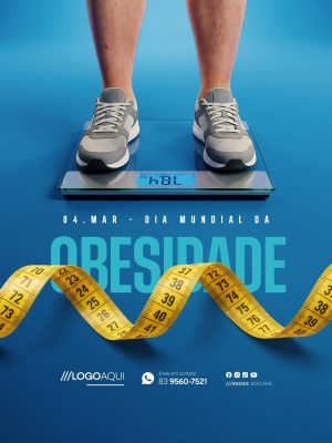 Dia Mundial da Obesidade 04 de Março PSD Editável