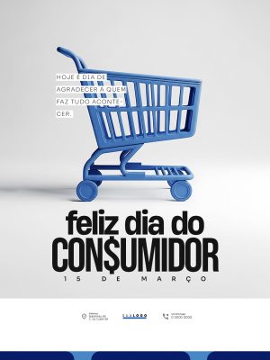 Social Media Dia do Consumidor 15 de Março Obrigado PSD Editável