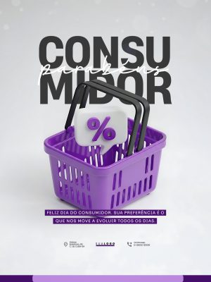 Social Media Dia do Consumidor 15 de Março Obrigado PSD Editável