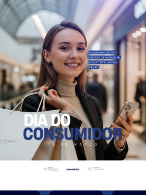 Social Media Dia do Consumidor 15 de Março Obrigado PSD Editável