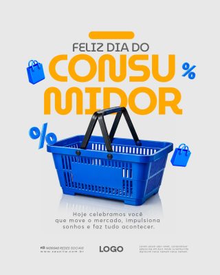 Feliz Dia do Consumidor PSD Editável