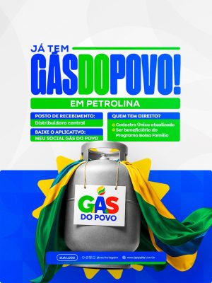 Gás do Povo em Petrolina Campanha Social PSD Editável