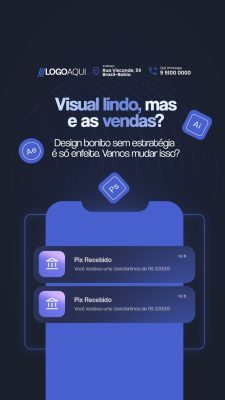 Story Marketing Digital Design Lindo Mas e as Vendas PSD Editável