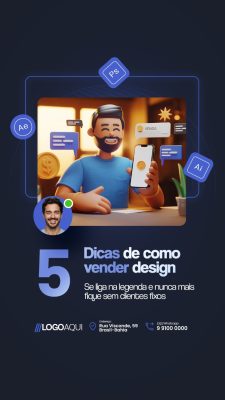 Story Marketing Digital 5 Dicas de Como Vender Design PSD Editável