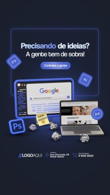 Story Marketing Digital Precisando de Ideias para Contratar PSD Editável